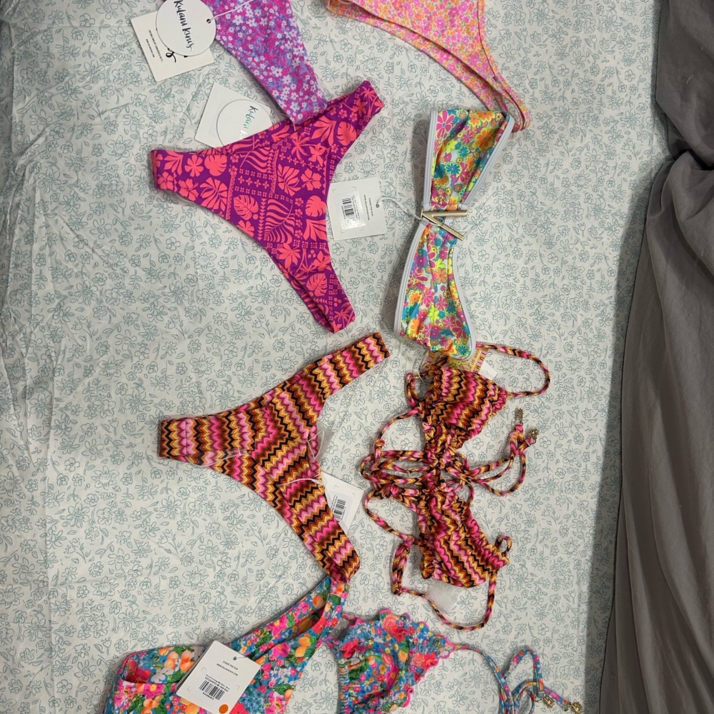 Vibrant Pink and Purple Bikini Bottom